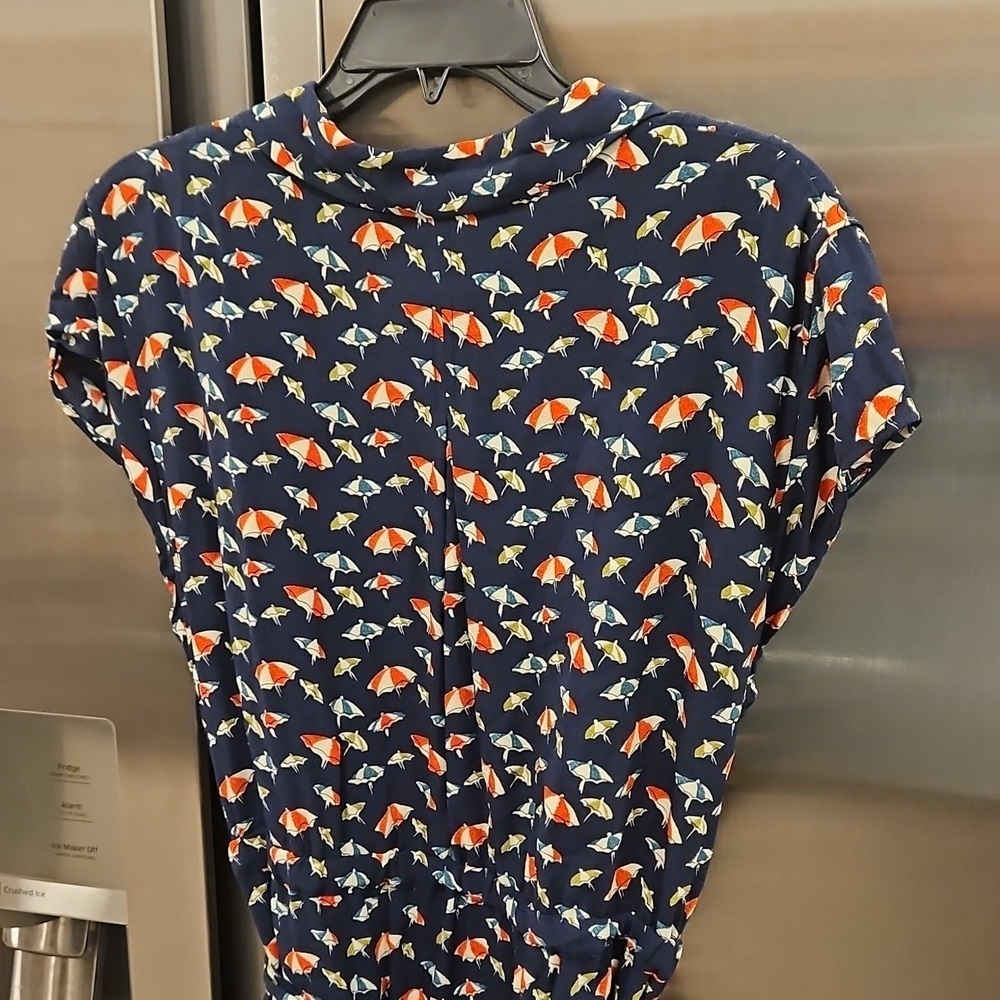 💕ANTHROPOLOGIE MAEVE💕 Catherine Shirtdress ~ Beach Umbrella Print 14 NWT - Picture 14 of 16